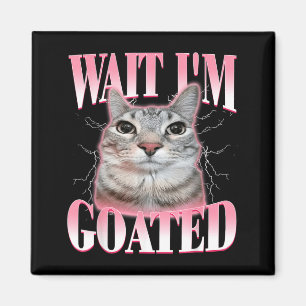Íman Espera Gato Goated Amantes de Gatos Engraçados Gat