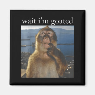 Íman Espera, sou Goated Macaco Pensativo Meme Humor Gen