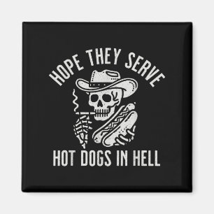 Íman Esperança Engraçada Que Servem Cães Quentes No Inf