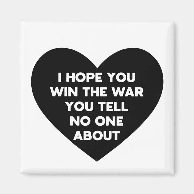 Íman Espero que vença a guerra que não conte a ninguém (Frente)