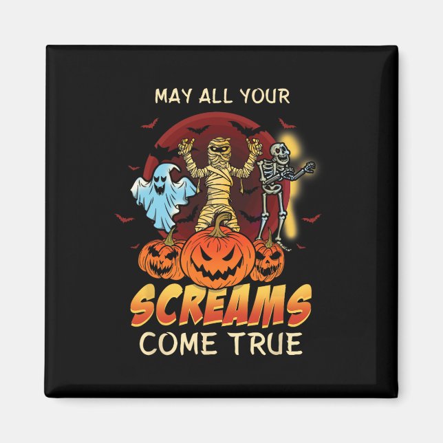 Íman Espetáculo Assustador Monstros Fantasma Engraçado  (Frente)