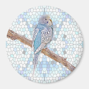 Íman Espetáculo azul-cúmulo em fundo mosaico