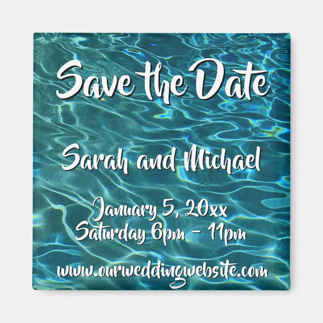 Íman Espetáculo de águas salgadas do oceano azul Elegan (Frente)