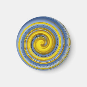 Íman Espiral amarela e azul