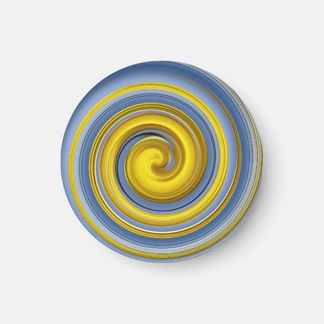 Íman Espiral amarela e azul (Frente)