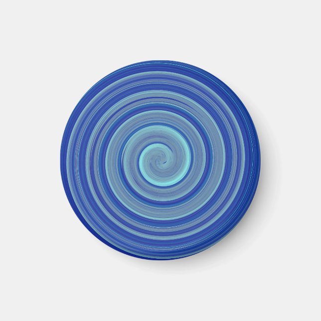 Íman Espiral azul e turquesa (Frente)