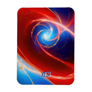 Íman Espiral Cósmica Vermelha e Azul