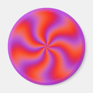 Íman Espiral Hipnótica Ilusão Óptica Neon Engraçado