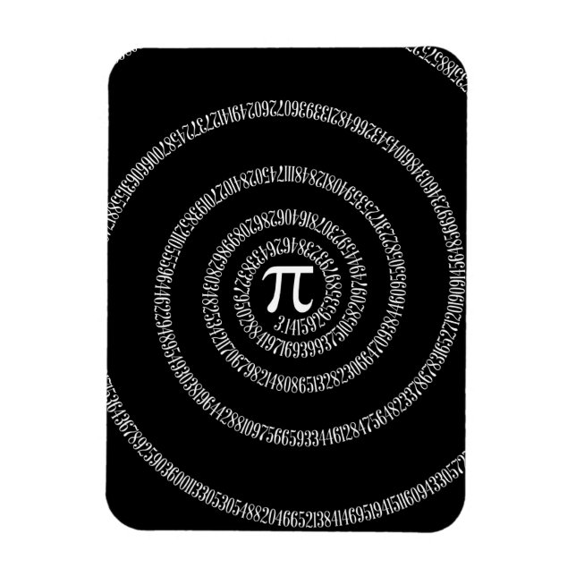 Íman Espiral para a tipografia de Pi em preto (Vertical)