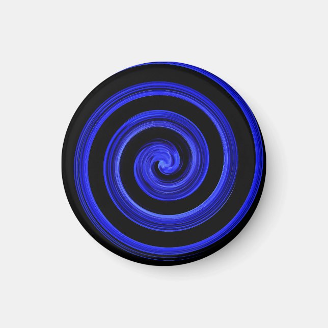 Íman Espiral preta e azul (Frente)