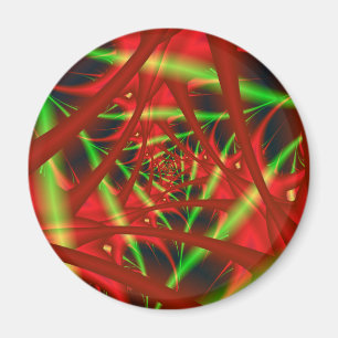 Íman Espiral vermelha e verde da rede Neural