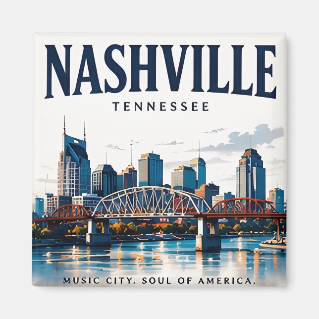 Íman Espírito da Cidade Musical de Nashville (Frente)