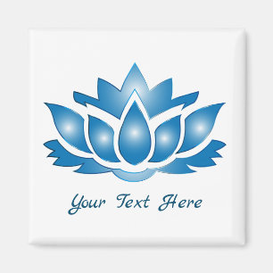 Íman Espírito de corpo de lótus azul personalizado