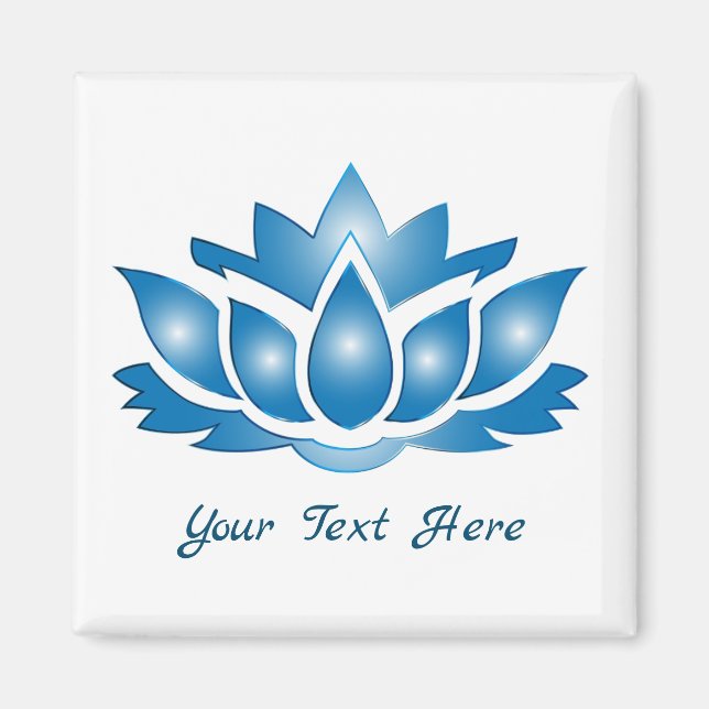Íman Espírito de corpo de lótus azul personalizado (Frente)