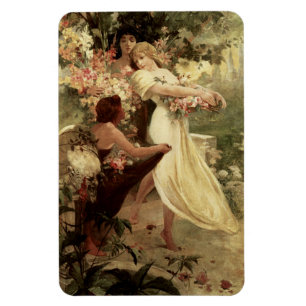 Íman Espírito De Primavera por Alphonse Mucha