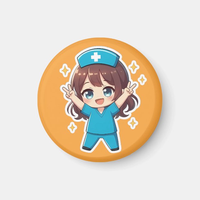 Íman Espírito de Vitória Original Chibi Nurse 2.0 (Frente)