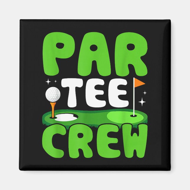 Íman Espírito Divertido de Golfe Par Tee Crew (Frente)