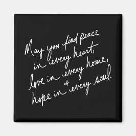 Íman Espiritual de Paz e Esperança com Script de Mão