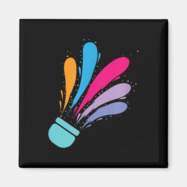 Íman Esporte Colorido de Badminton (Frente)