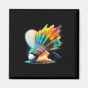 Íman Esportes De Arte Lixada Do Jogador De Badminton Sh