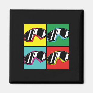 Íman Esportes de inverno Snowboard Óculos Pop Art Snowb