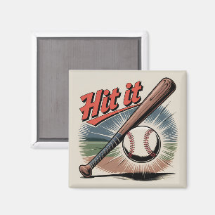 Íman Esportes Retro De Basebol Vintage "Atingi It"
