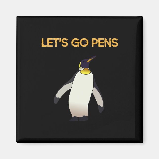 Íman Esportes Tee#39;s vamos às Canetas com pinguins de (Frente)