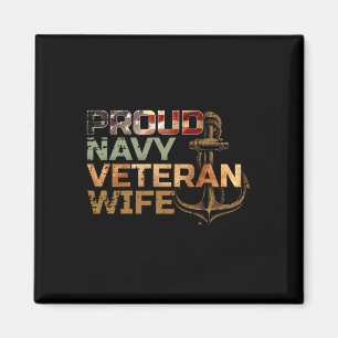 Íman Esposa de Veterano Orgulhosa Bandeira Americana Pa