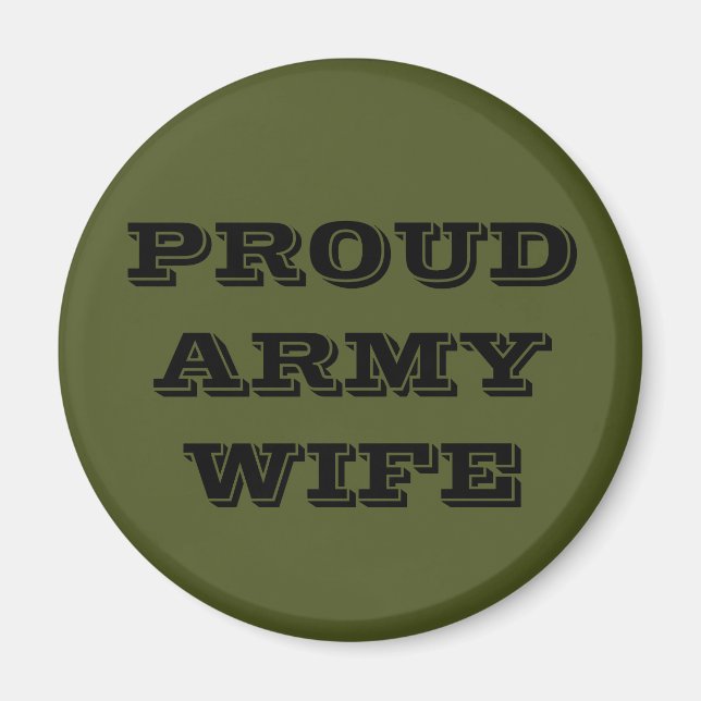 Íman Esposa do Exército Orgulhosa do Magnet (Frente)