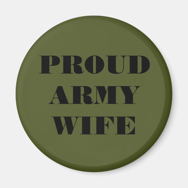 Íman Esposa do Exército Orgulhosa do Magnet (Frente)