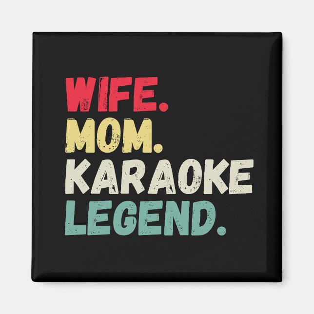 Íman Esposa Mãe Karaoke lenda cantando vintage engraçad (Frente)