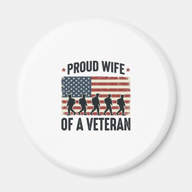 Íman Esposa Orgulhosa de um Veterano Design de Camisa P (Frente)