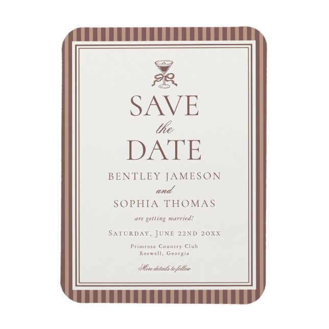 Íman Espresso Martini Amor Brewing Coffee Save the Date (Vertical)