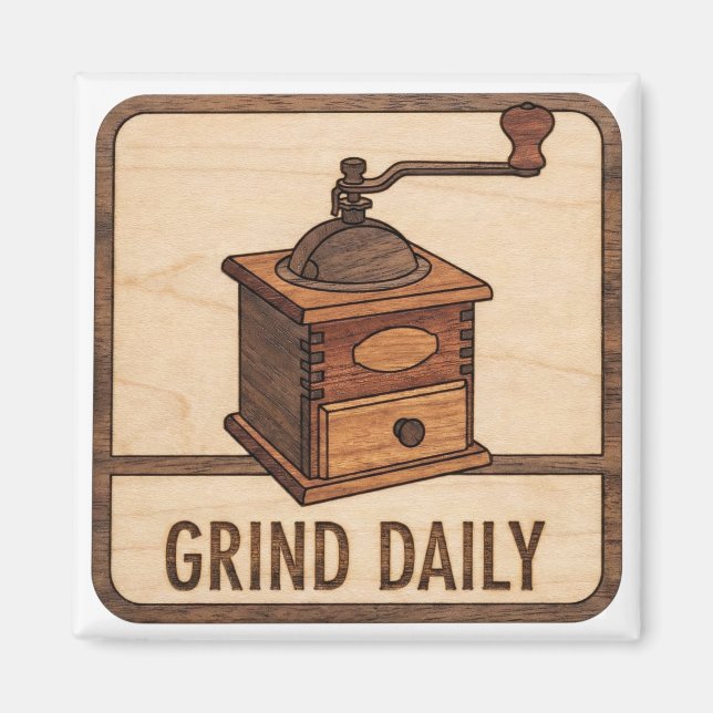 Íman Espresso Shot Wooden Sign (Frente)