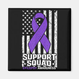 Íman Esquadra de apoio bandeira americana roxa epilepsi