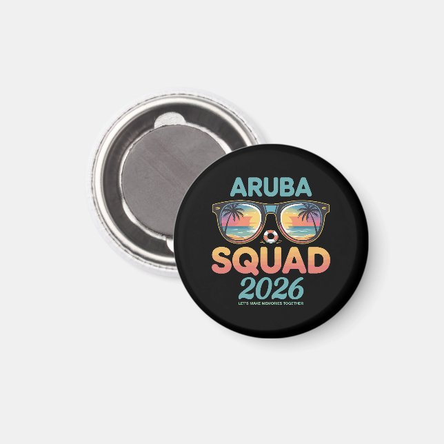 Íman Esquadra de Aruba 2026 Retro (Front/Back)