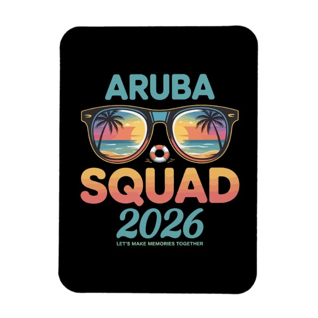Íman Esquadra de Aruba 2026 Retro (Vertical)