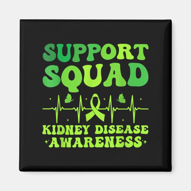 Íman Esquadrão de Apoio Fita Verde _ Doença Renal (Frente)