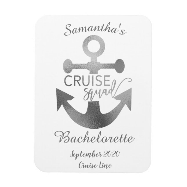 Íman Esquadrão de Cruzeiros Bachelorette Personalizado (Vertical)