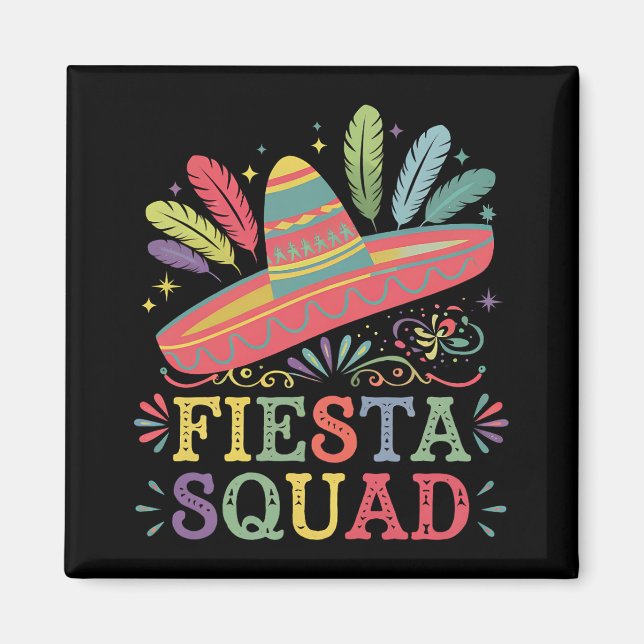 Íman Esquadrão de Festa Cinco de Mayo Familiar Correspo (Frente)