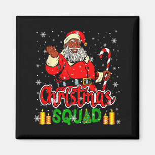 Íman Esquadrão de Natal Papai Noel Afro Homem Orgulhoso