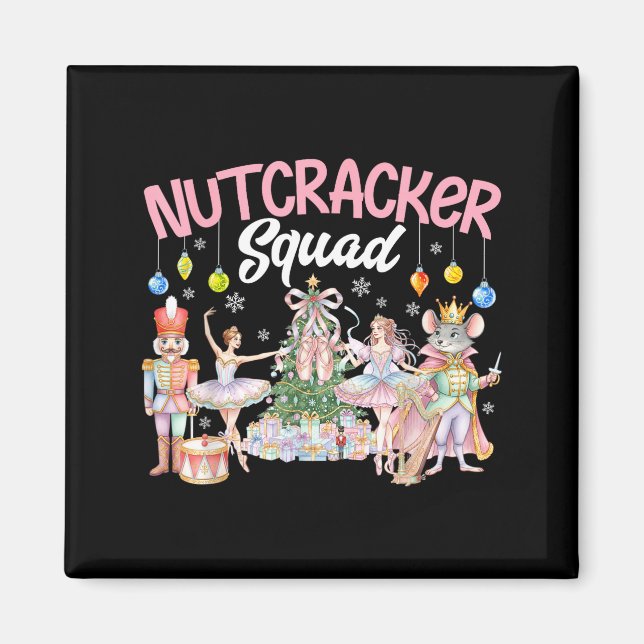 Íman Esquadrão de Nutcracker de Natal Ballet Família Co (Frente)