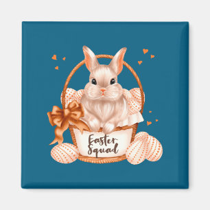 Íman Esquadrão de Páscoa Engraçado Coelho Bunny Pastel