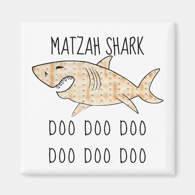 Íman Esquadrão de Passover "Matzah Shark Doo Doo Doo" (Frente)