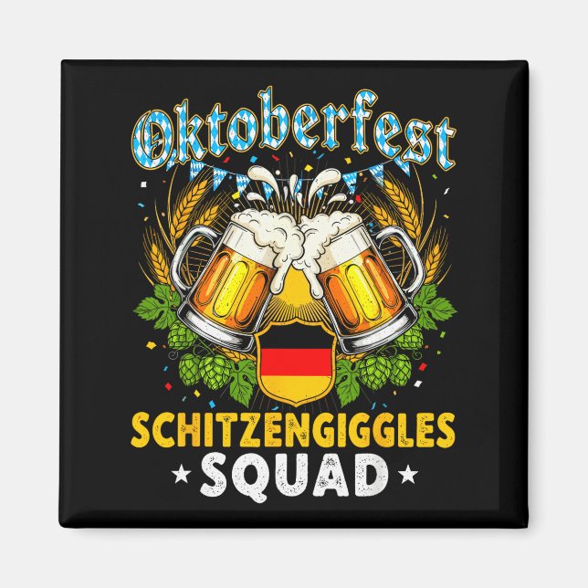 Íman Esquadrão Schitzengiggles Cerveja Bávara de Muniqu (Frente)