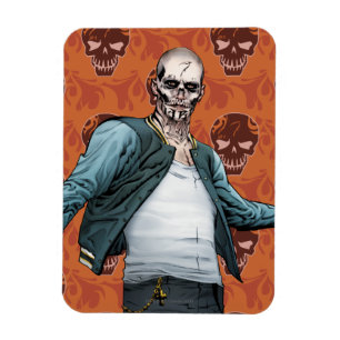 Íman Esquadrão Suicida   El Diablo Comic Book Art