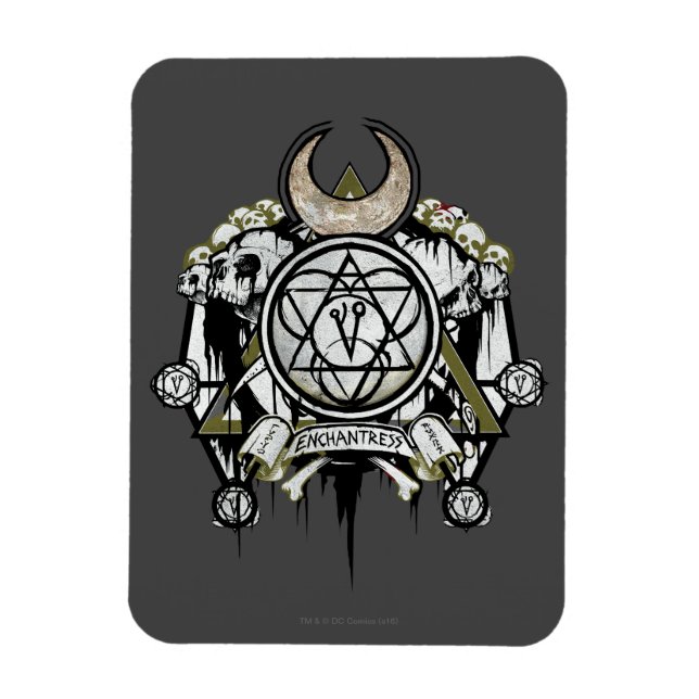 Íman Esquadrão Suicida | Enchantress Símbolos Tatuagem (Vertical)