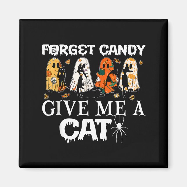 Íman Esqueça Doce Dê Um Gato Fantasma Engraçado Gato Pr (Frente)