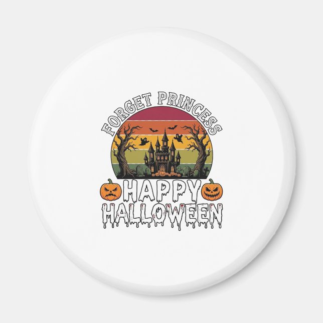 Íman Esqueça Princesa Feliz Halloween Casa Assombrada B (Frente)