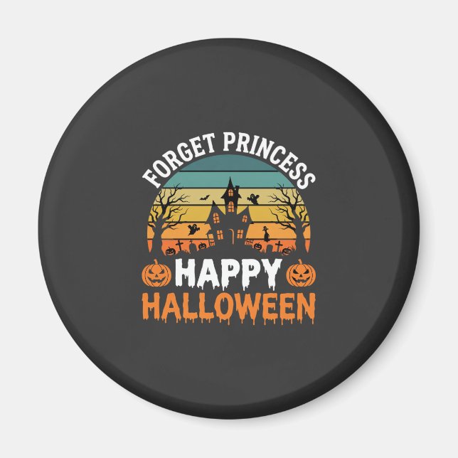 Íman Esqueça Princesa Feliz Halloween Casa Assombrada D (Frente)